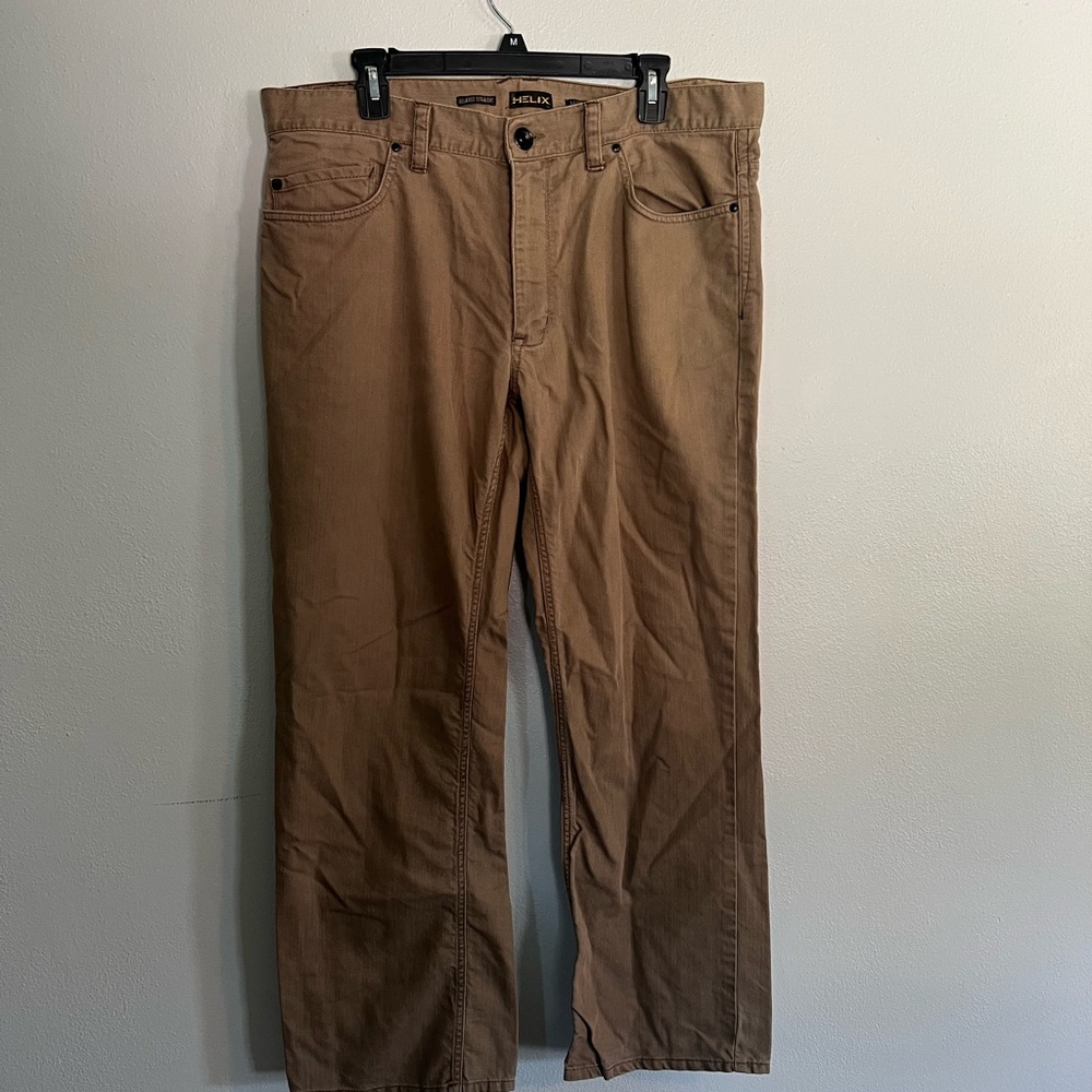 Helix Tan Relaxed Straight Pants
